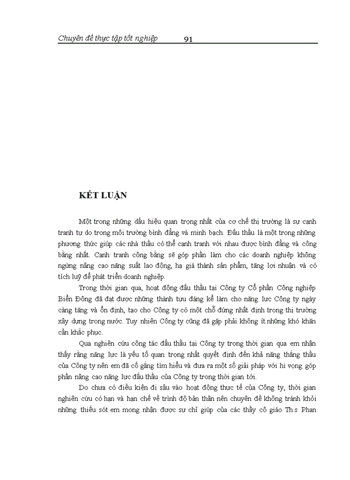 image for page Thực trạng và một số giải pháp góp nâng cao khả năng thắng thầu tại Công ty Cổ phần Công nghiệp Biển Đông