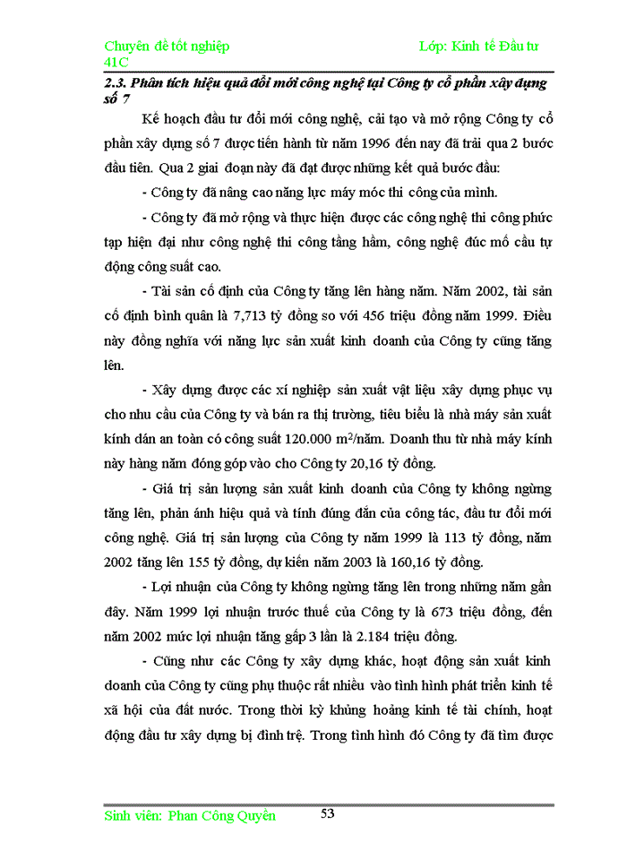 image for page Đầu tư nhằm nâng cao năng lực cạnh tranh của Công ty cổ phần xây dựng số 7