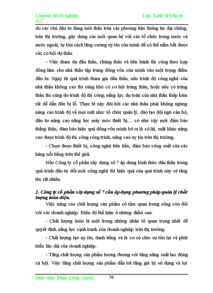 image for page Đầu tư nhằm nâng cao năng lực cạnh tranh của Công ty cổ phần xây dựng số 7