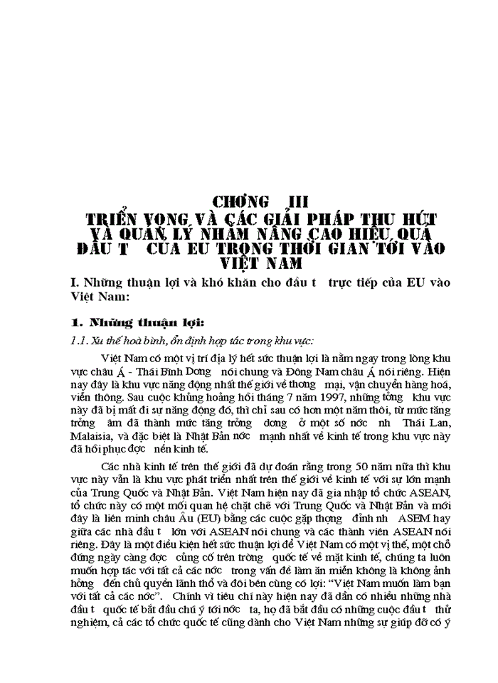 image for page Triển vọng và giải pháp thực hiện và nâng cao hiệu quả đầu tư của EU trong thời gian tới tại Việt Nam