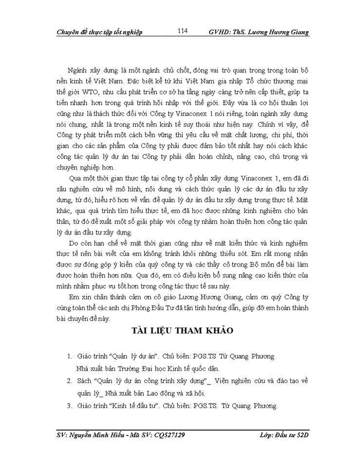 image for page Hoàn thiện công tác quản lý dự án đầu tư xây dựng công trình tại công ty cổ phần xây dựng Vinaconex 1