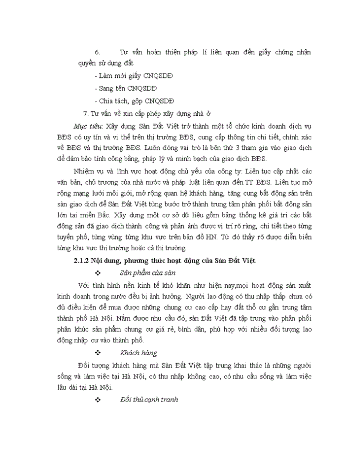 image for page Hoàn thiện hoạt động môi giới bất động sản tại sàn giao dịch bất động sản Đất Việt