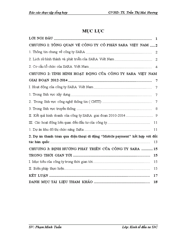 image for page Tổng quan về công ty cổ phần SARA VIỆT NAM