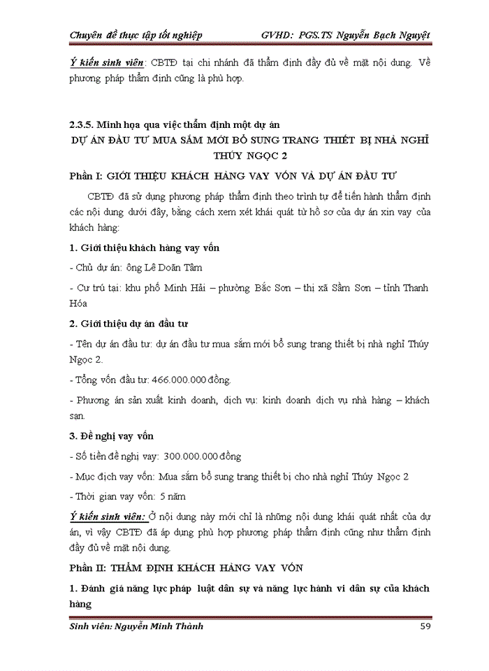 image for page Hoàn thiện công tác thẩm định dự án đầu tư vay vốn tại Ngân hàng Nông nghiệp và Phát triển Nông thôn chi nhánh Sầm Sơn – Thanh Hóa