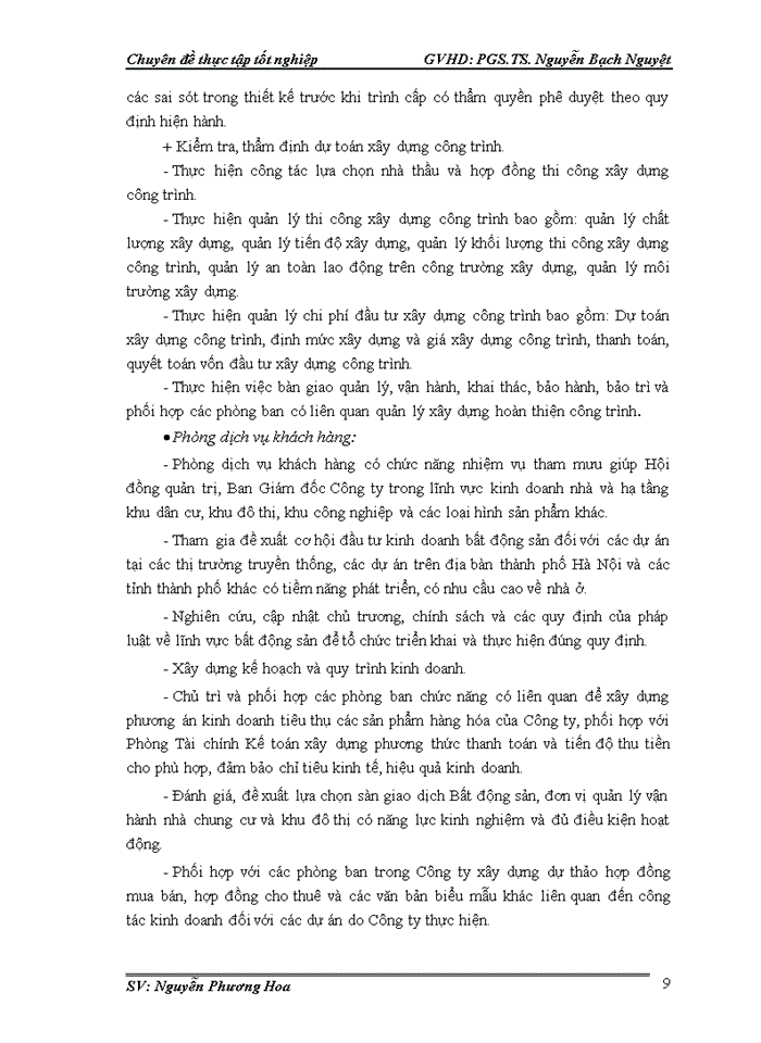 image for page Hoàn thiện công tác lập dự án tại Công ty Cổ phần đầu tư phát triển nhà và đô thị HUD6