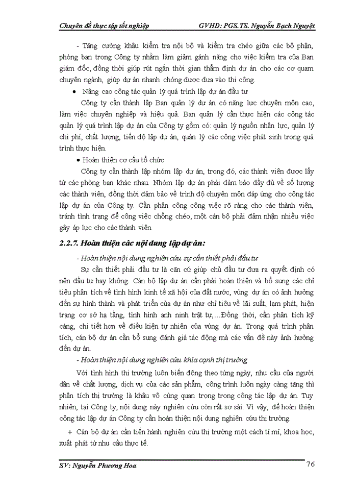 image for page Hoàn thiện công tác lập dự án tại Công ty Cổ phần đầu tư phát triển nhà và đô thị HUD6