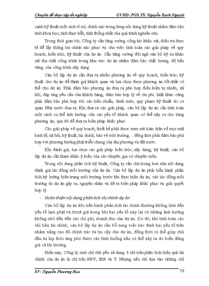 image for page Hoàn thiện công tác lập dự án tại Công ty Cổ phần đầu tư phát triển nhà và đô thị HUD6
