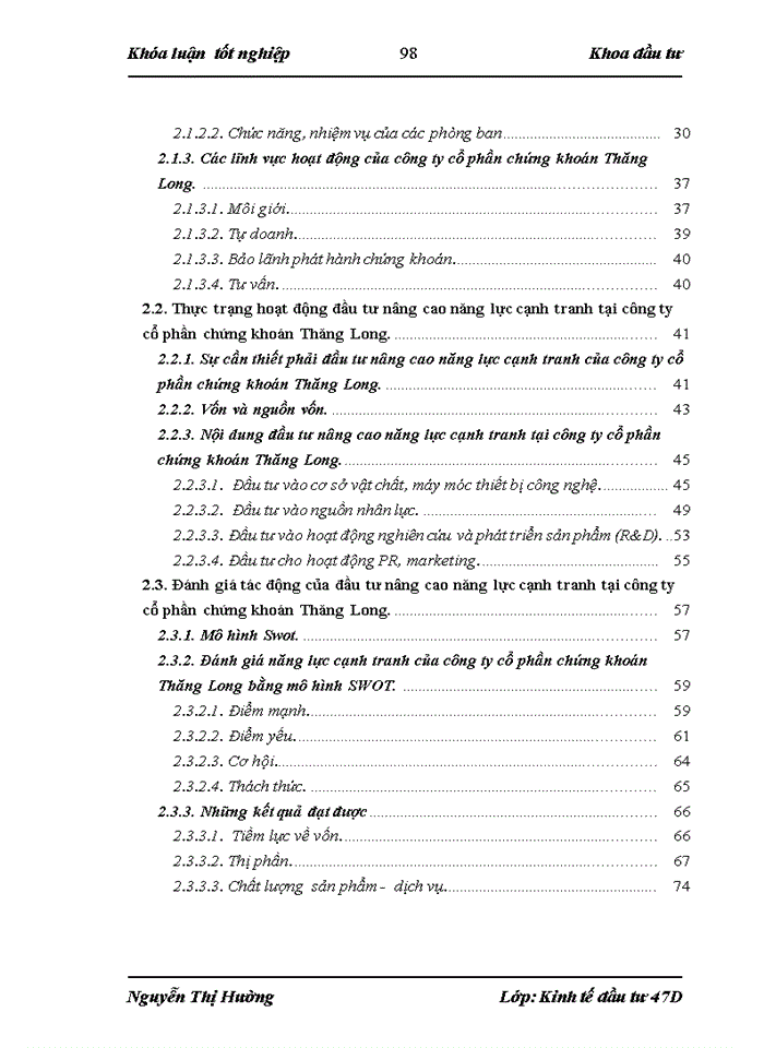 image for page Đầu tư nâng cao năng lực cạnh tranh tại công ty cổ phần chứng khoán Thăng Long. Thực trạng và giải pháp
