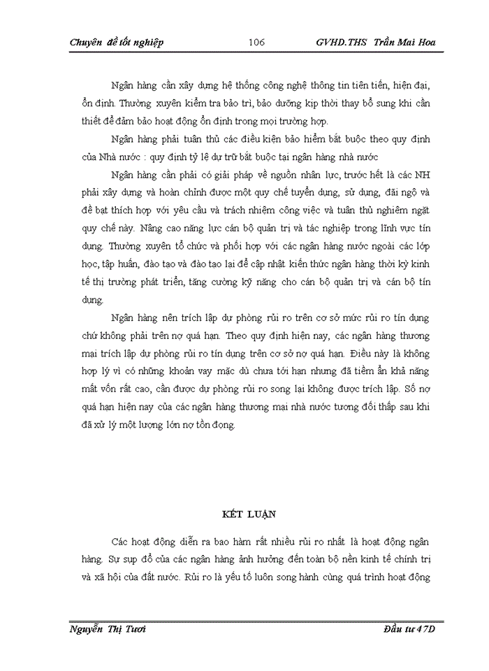 image for page Đánh giá và quản lý rủi ro đối với các dự án đầu tư tại Ngân Hàng Đầu Tư và Phát Triển Việt Nam chi nhánh Quang Trung