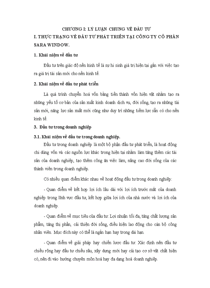image for page Đầu tư phát triển tại Công ty Cổ phần Sara Window: Thực trạng và giải pháp