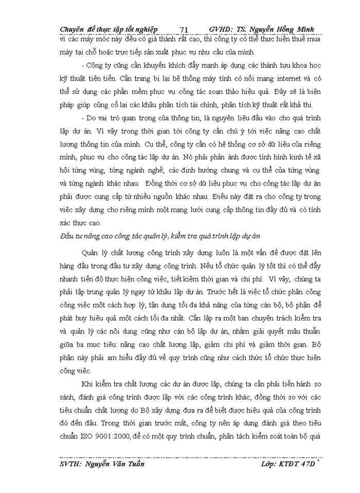image for page Hoàn thiện công tác lập dự án dầu tư tại công ty cổ phần sông đà 10