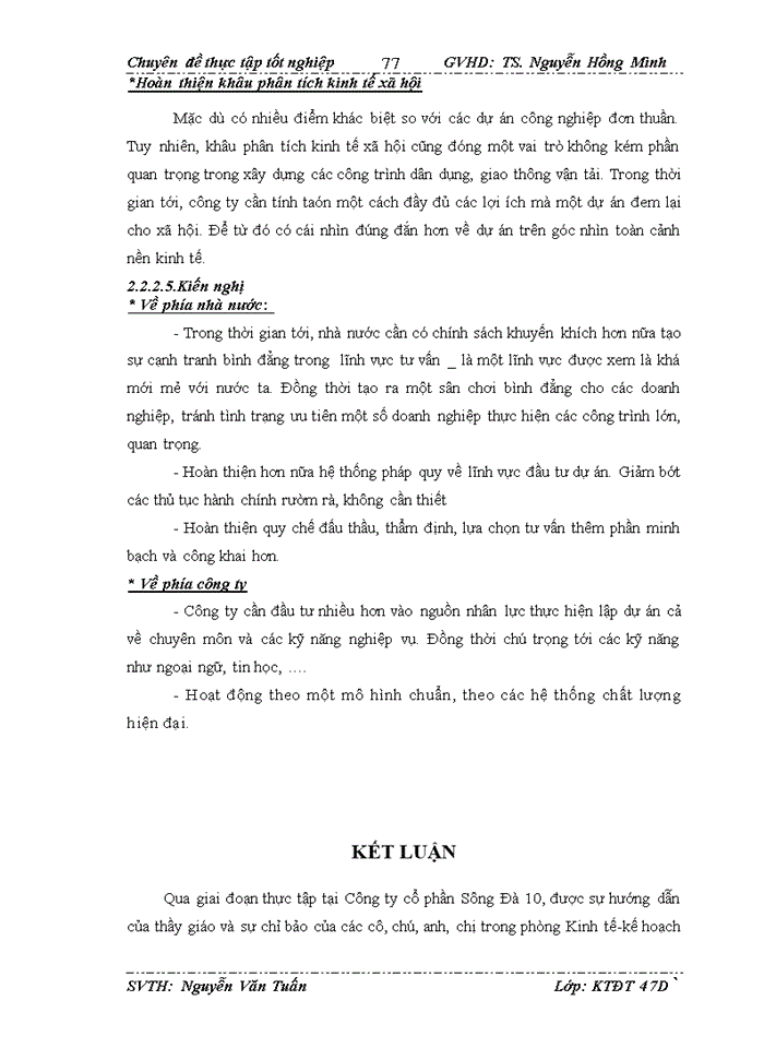 image for page Hoàn thiện công tác lập dự án dầu tư tại công ty cổ phần sông đà 10