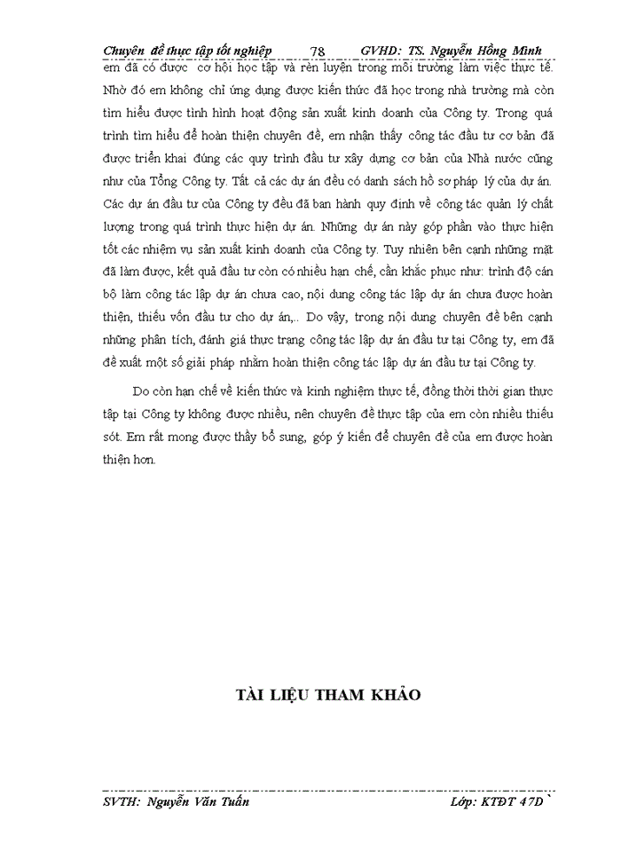 image for page Hoàn thiện công tác lập dự án dầu tư tại công ty cổ phần sông đà 10