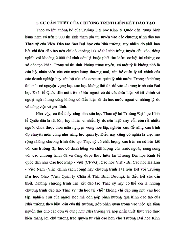 image for page Sự cần thiết của chương trình liên kết đào tạo