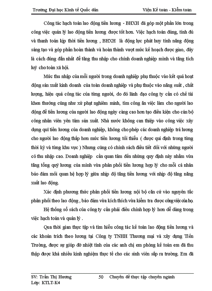 image for page Hoàn thiện kế toán tiền lương và các khoản trích theo lương tại Công ty TNHH Thương mại và xây dựng Tiến Trường
