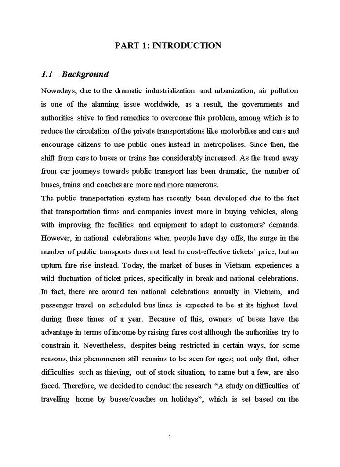 image for page A study on difficulties of travelling home by buses/coaches on holidays