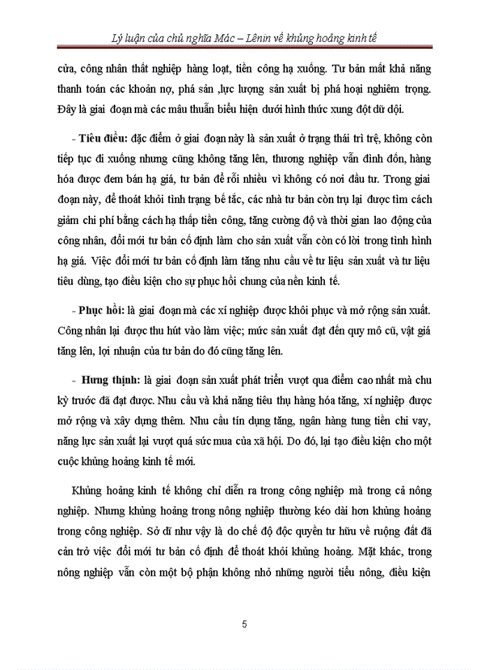 image for page Lý luận của chủ nghĩa Mác – Lênin về khủng hoảng kinh tế