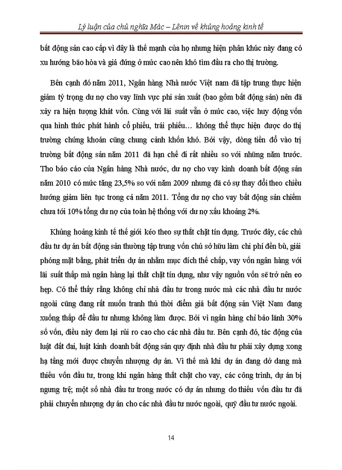 image for page Lý luận của chủ nghĩa Mác – Lênin về khủng hoảng kinh tế