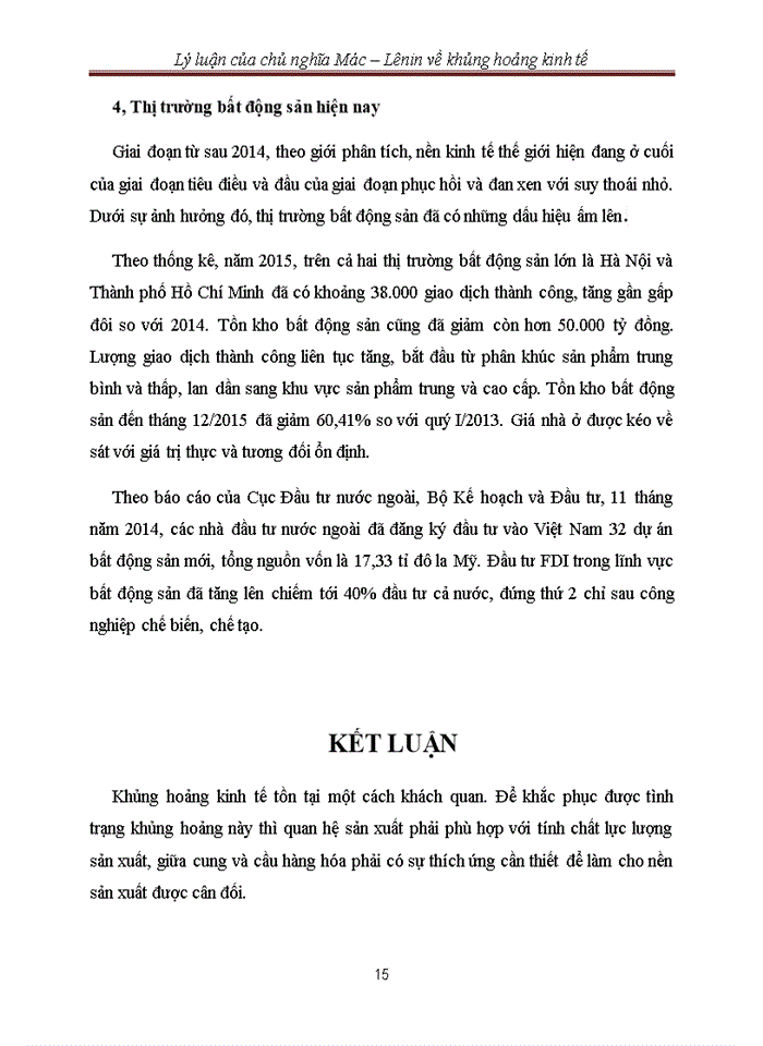 image for page Lý luận của chủ nghĩa Mác – Lênin về khủng hoảng kinh tế