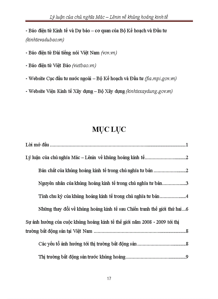 image for page Lý luận của chủ nghĩa Mác – Lênin về khủng hoảng kinh tế