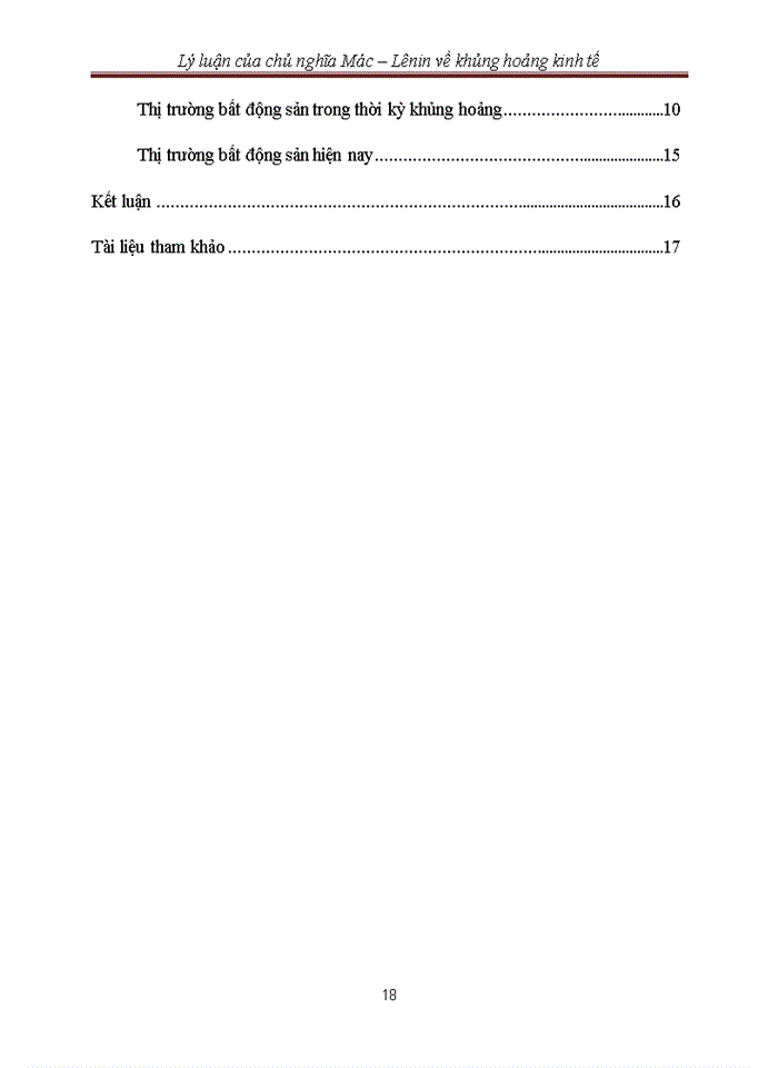 image for page Lý luận của chủ nghĩa Mác – Lênin về khủng hoảng kinh tế