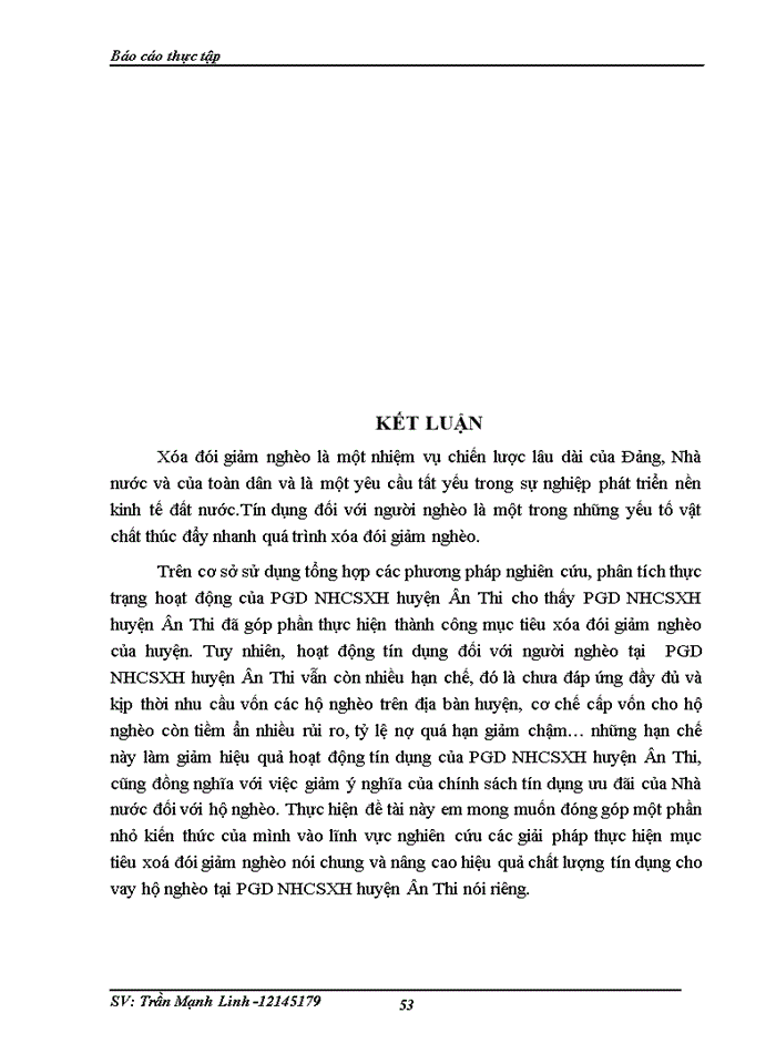 image for page Thực trạng chất lượng hoạt động tín dụng trong chương trình cho vay hộ nghèo tại NHCSXH HUYỆN ÂN THI – HƯNG YÊN