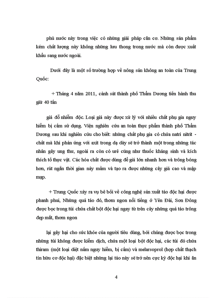 image for page Vấn đề vệ sinh an toàn thực phẩm của nông sản xuất khẩu Trung Quốc thời gian gần đây (2010 – 2016): Thực trạng và bài học kinh nghiệm với Việt Nam