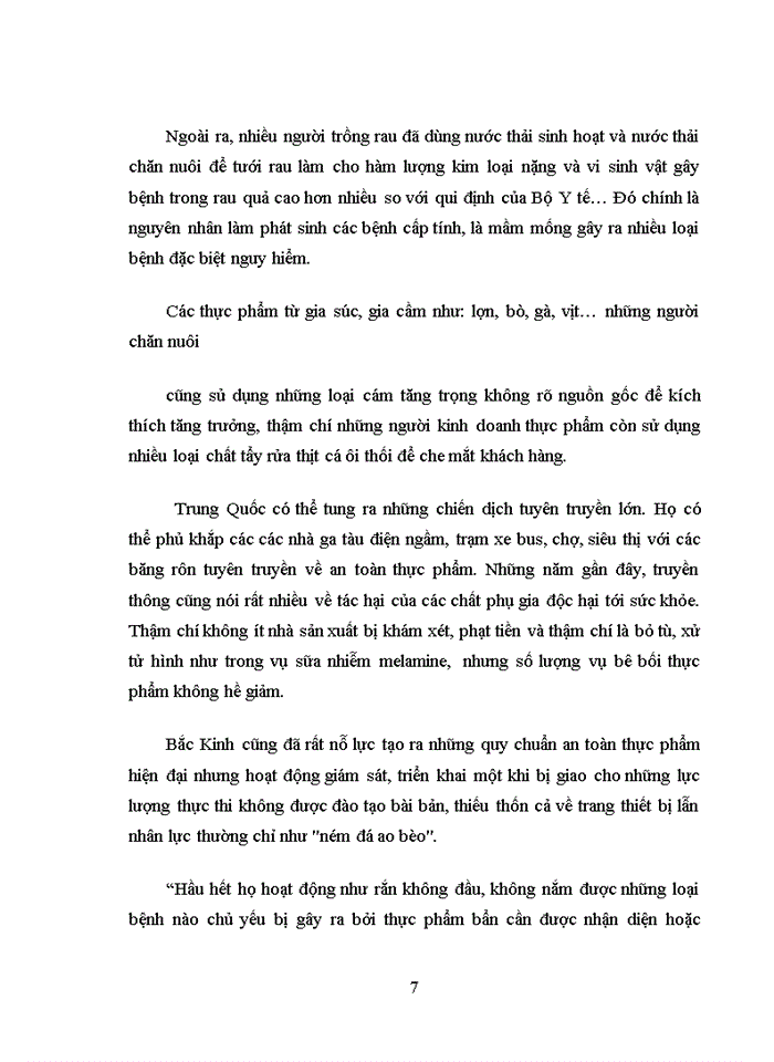 image for page Vấn đề vệ sinh an toàn thực phẩm của nông sản xuất khẩu Trung Quốc thời gian gần đây (2010 – 2016): Thực trạng và bài học kinh nghiệm với Việt Nam