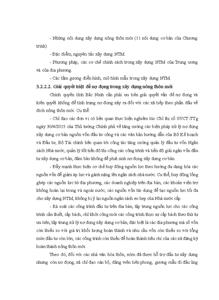 image for page Thực trạng tổ chức thực thi Chương trình mục tiêu quốc gia về xây dựng nông thôn mới của chính quyền tỉnh Bắc Ninh