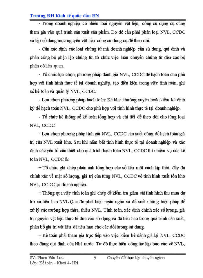image for page Hoàn thiện công tác hạch toán Nguyên vật liệu tại Công ty Cổ phần phát triển hạ tầng 116