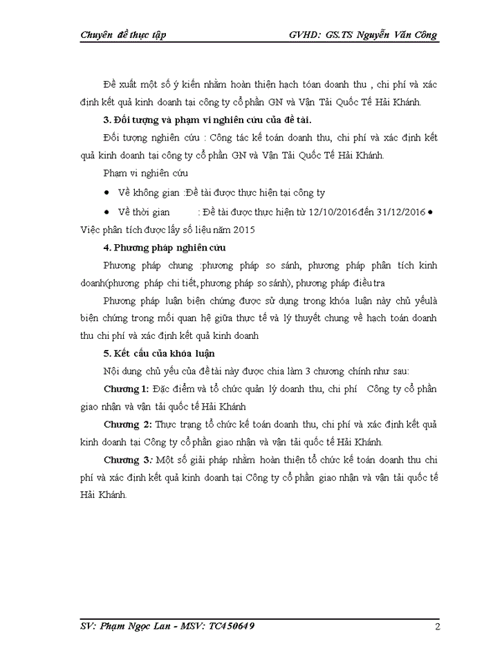 image for page Thực trạng tổ chức kế toán doanh thu, chi phí và xác định kết quả kinh doanh tại công ty cổ phần giao nhận và vận tải quốc tế HẢI KHÁNH