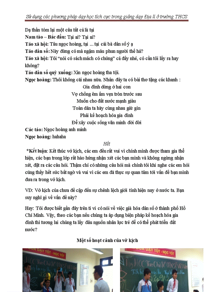 image for page Sử dụng các phương pháp dạy học tích cực trong giảng dạy Địa lí ở trường THCS