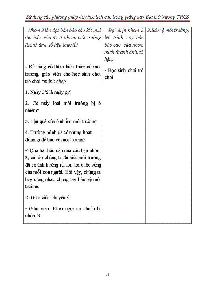 image for page Sử dụng các phương pháp dạy học tích cực trong giảng dạy Địa lí ở trường THCS