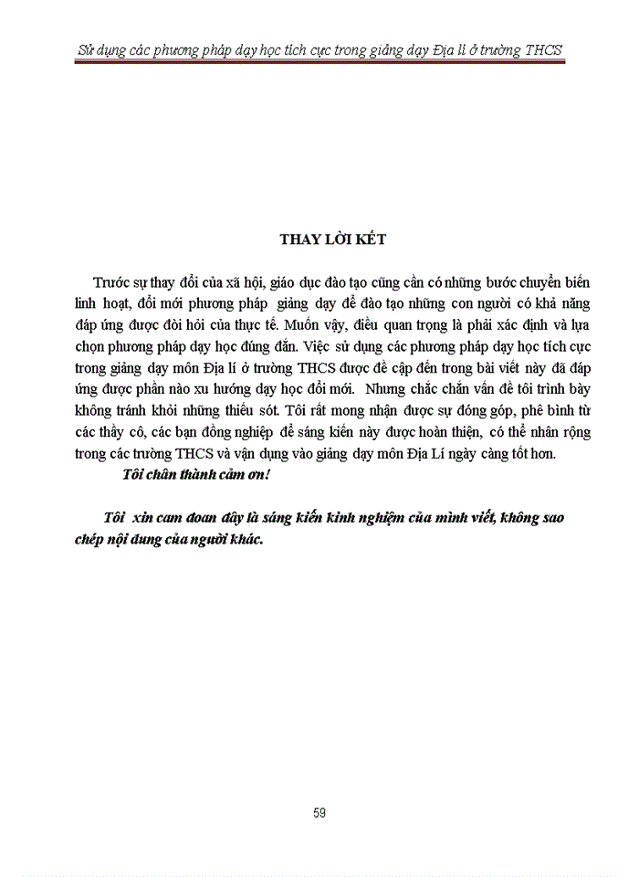 image for page Sử dụng các phương pháp dạy học tích cực trong giảng dạy Địa lí ở trường THCS