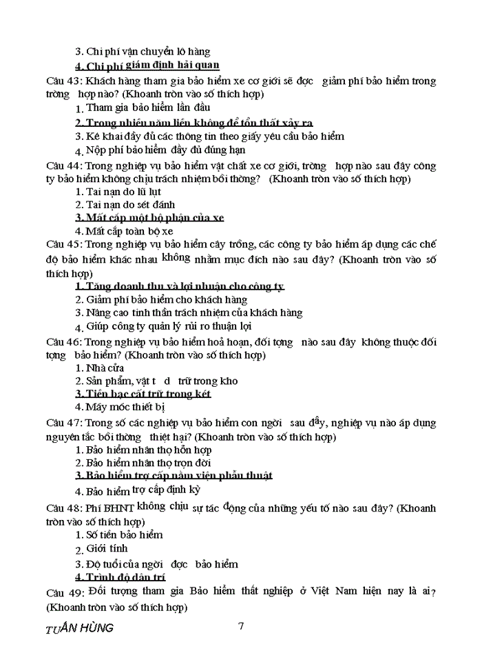 image for page Tài liệu thi bảo hiểm