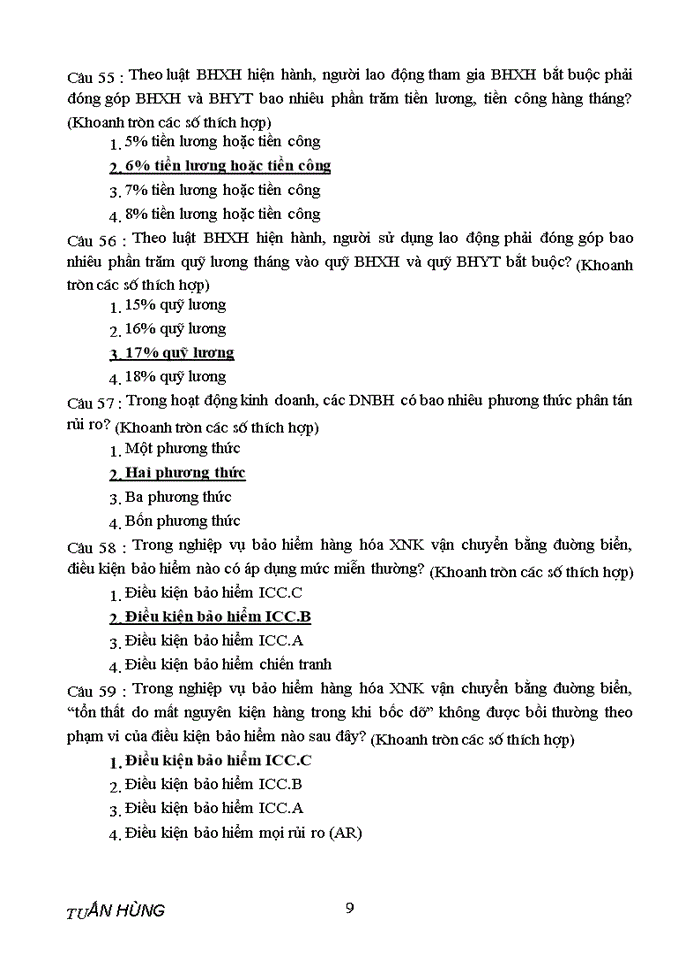 image for page Tài liệu thi bảo hiểm