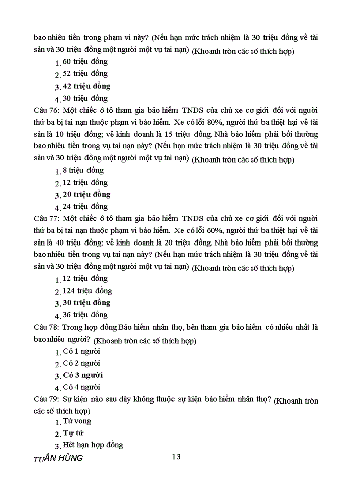 image for page Tài liệu thi bảo hiểm