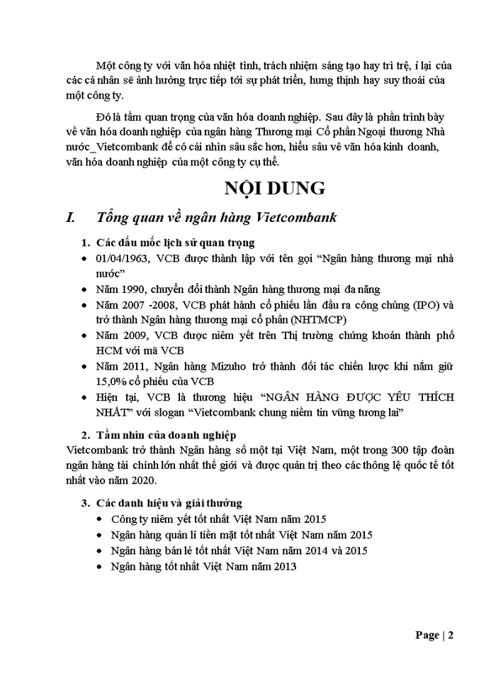 image for page Các cấp độ văn hóa doanh nghiệp của Vietcombank