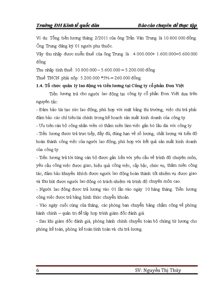 image for page Hoàn thiện kế toán tiền lương và các khoản trích theo tiền lương tại Công ty cổ phần Đon Việt