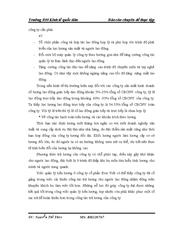 image for page Hoàn thiện kế toán tiền lương và các khoản trích theo tiền lương tại Công ty cổ phần Đon Việt