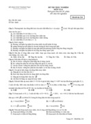 Đề thi trắc nghiệm môn vật lý 12 học kì 1 mã đề thi 210