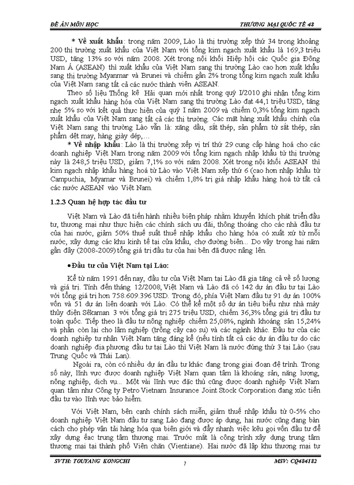 image for page Giải pháp  thúc đẩy quan hệ thương mại giữa Việt Nam – Lào trong những nănm  tới