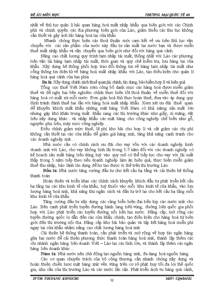 image for page Giải pháp  thúc đẩy quan hệ thương mại giữa Việt Nam – Lào trong những nănm  tới