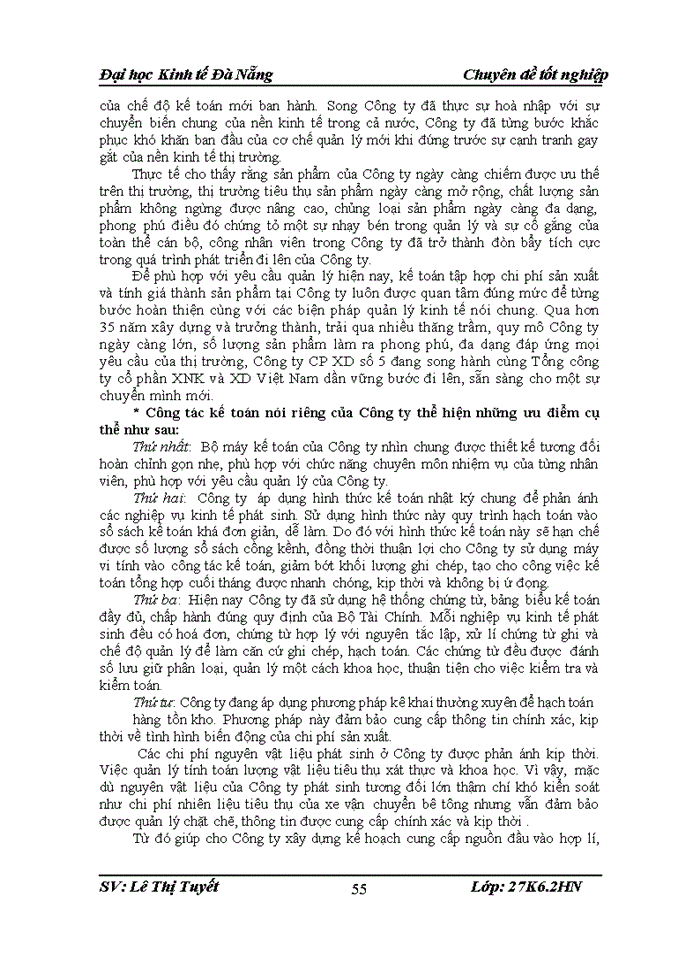 image for page Kế toán tập hợp chi phí sản xuất và tính giá thành sản phẩm Bê tông thương phẩm phần trạm trộn bê tông của Công ty cổ phần xây dựng số 5