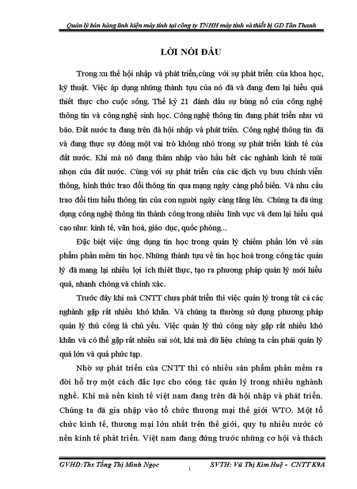 image for page Xây dựng chương trình quản lý bán hàng linh kiện máy tính