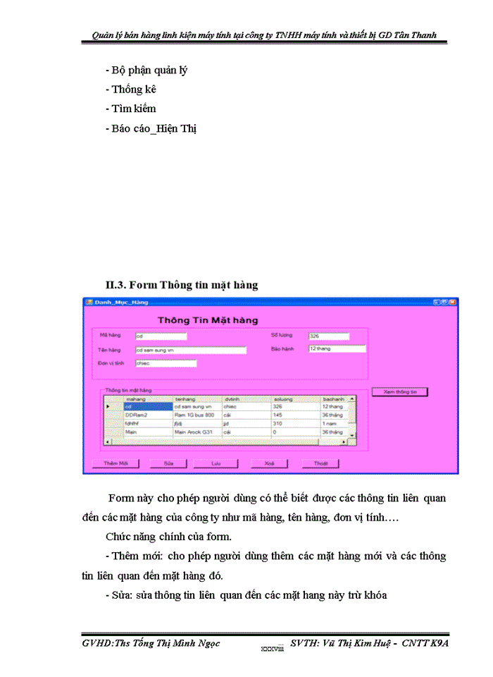 image for page Xây dựng chương trình quản lý bán hàng linh kiện máy tính