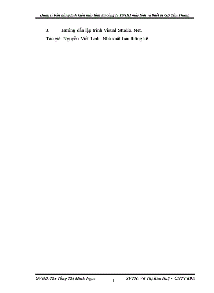 image for page Xây dựng chương trình quản lý bán hàng linh kiện máy tính