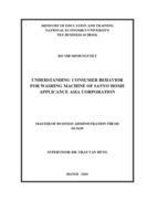 UNDERSTANDING CONSUMER BEHAVIOR FOR WASHING MACHINE OF SANYO HOME APPLICANCE ASIA CORPORATION