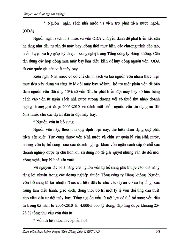 image for page Thực trạng và giải pháp đầu tư phát triển ngành vận tải hàng không của Tổng công ty hàng không Việt Nam