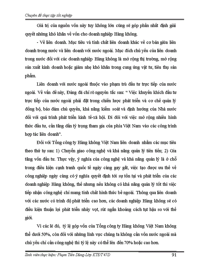 image for page Thực trạng và giải pháp đầu tư phát triển ngành vận tải hàng không của Tổng công ty hàng không Việt Nam
